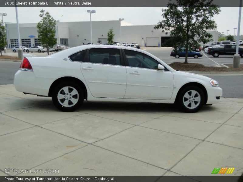 White / Neutral Beige 2008 Chevrolet Impala LT