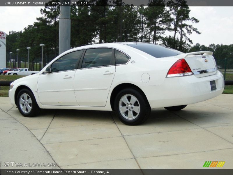 White / Neutral Beige 2008 Chevrolet Impala LT