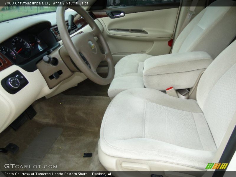 White / Neutral Beige 2008 Chevrolet Impala LT