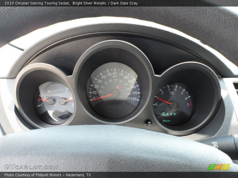 Bright Silver Metallic / Dark Slate Gray 2010 Chrysler Sebring Touring Sedan