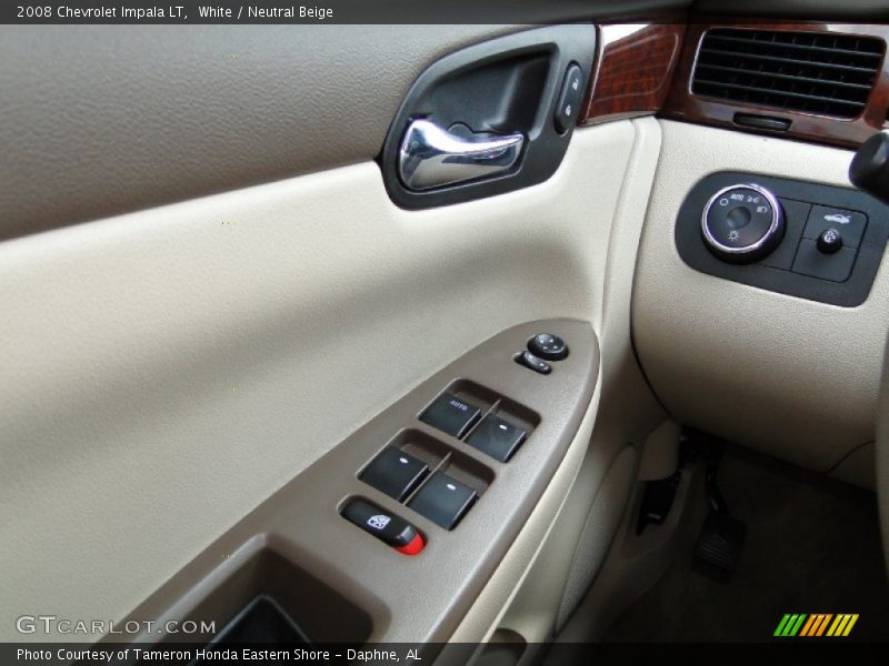 White / Neutral Beige 2008 Chevrolet Impala LT