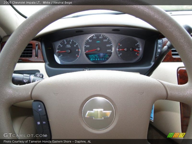 White / Neutral Beige 2008 Chevrolet Impala LT