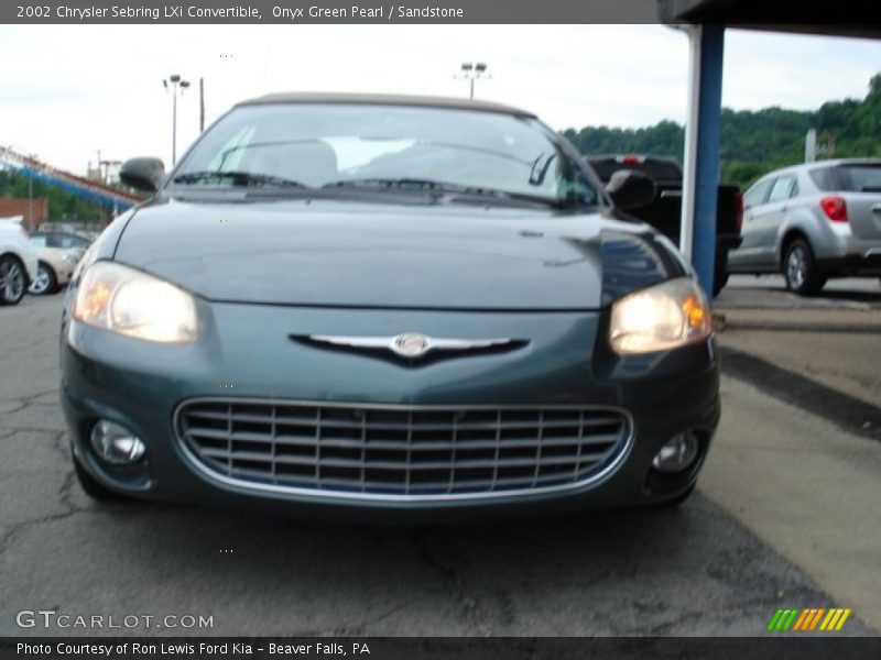 Onyx Green Pearl / Sandstone 2002 Chrysler Sebring LXi Convertible