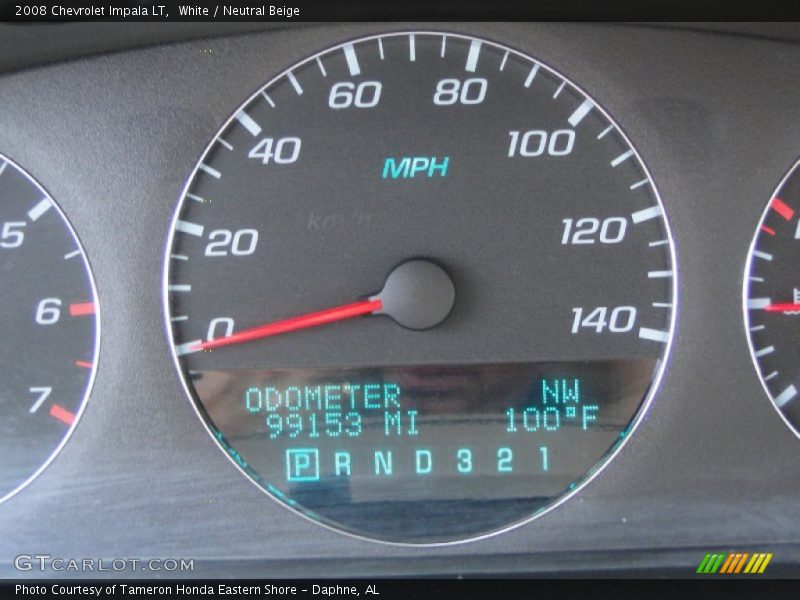 White / Neutral Beige 2008 Chevrolet Impala LT
