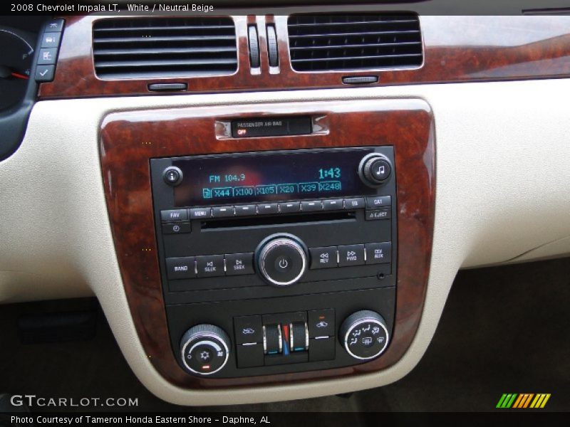 White / Neutral Beige 2008 Chevrolet Impala LT