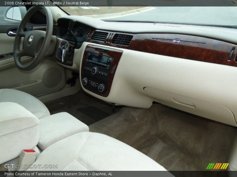 White / Neutral Beige 2008 Chevrolet Impala LT