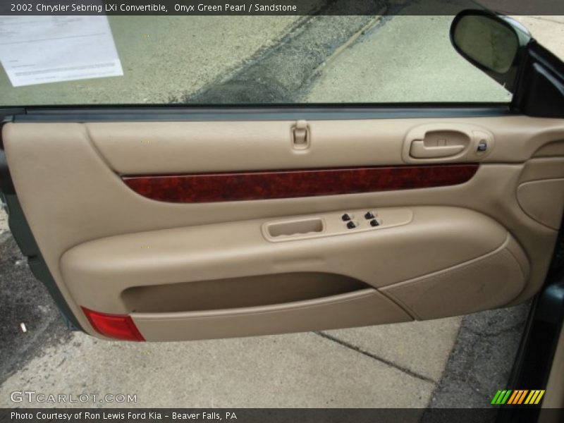 Onyx Green Pearl / Sandstone 2002 Chrysler Sebring LXi Convertible