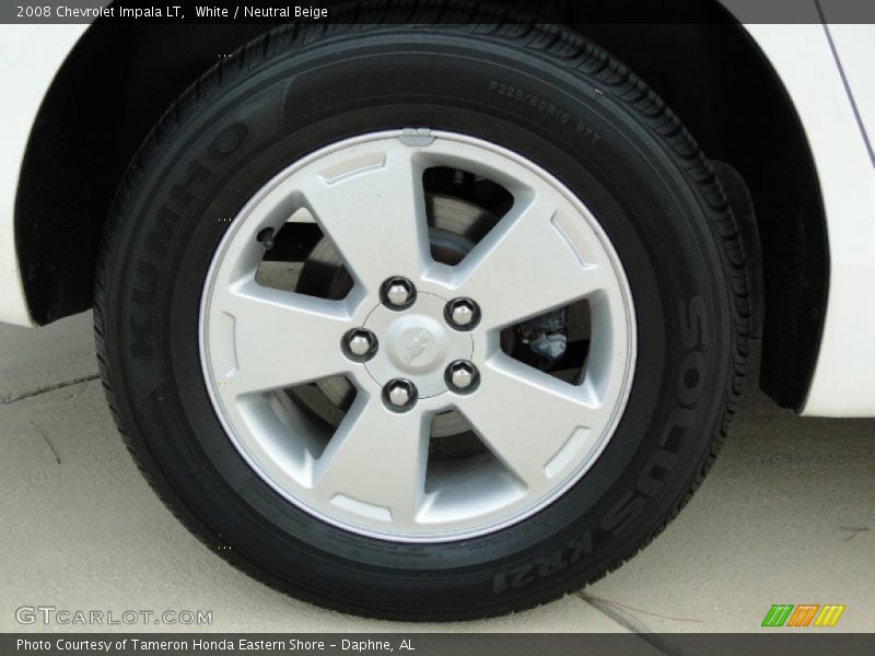 White / Neutral Beige 2008 Chevrolet Impala LT
