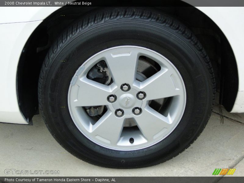 White / Neutral Beige 2008 Chevrolet Impala LT