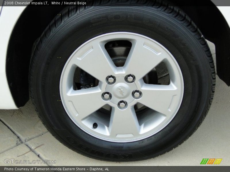 White / Neutral Beige 2008 Chevrolet Impala LT