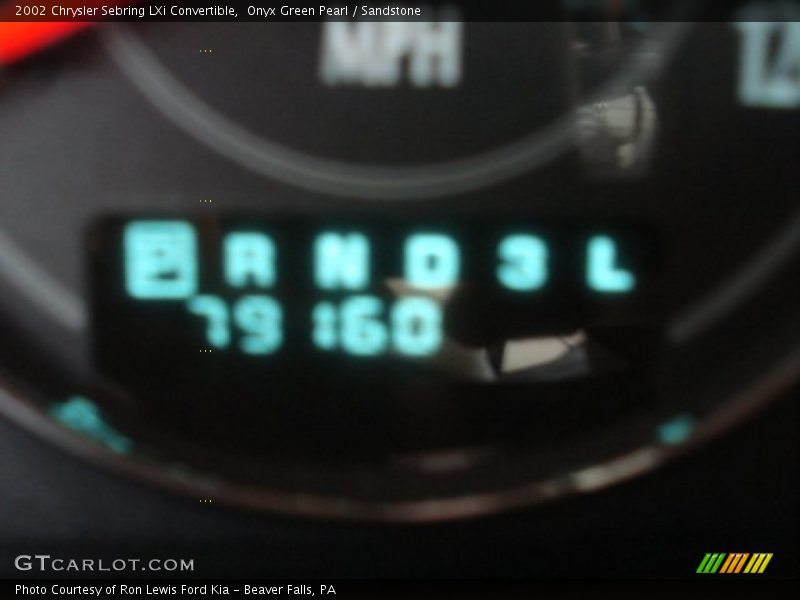 Onyx Green Pearl / Sandstone 2002 Chrysler Sebring LXi Convertible