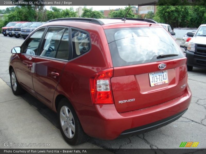 Volcanic Red / Beige 2008 Kia Rondo LX V6