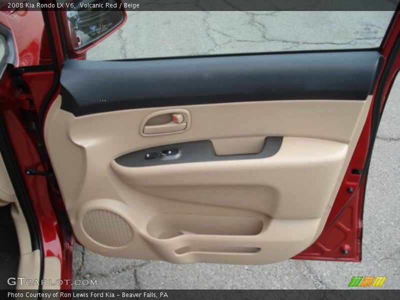 Volcanic Red / Beige 2008 Kia Rondo LX V6