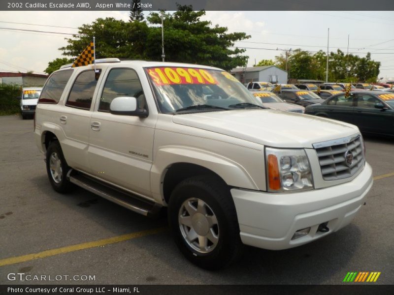 Aspen White / Shale 2002 Cadillac Escalade AWD