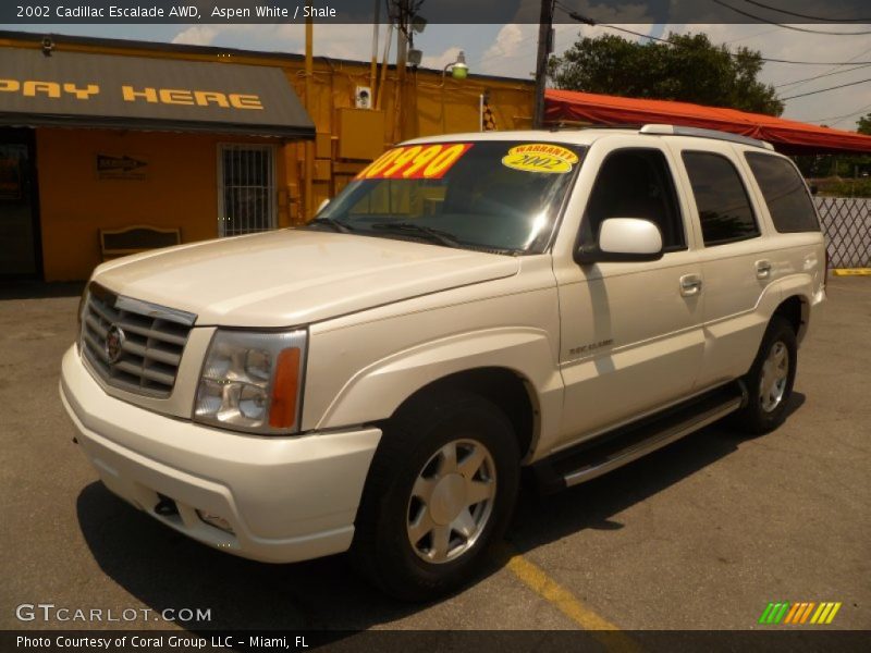 Aspen White / Shale 2002 Cadillac Escalade AWD