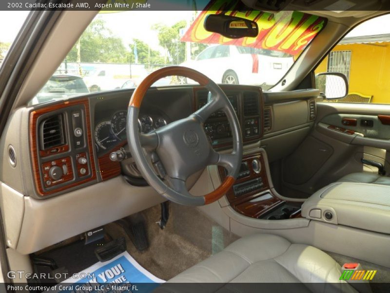 Aspen White / Shale 2002 Cadillac Escalade AWD