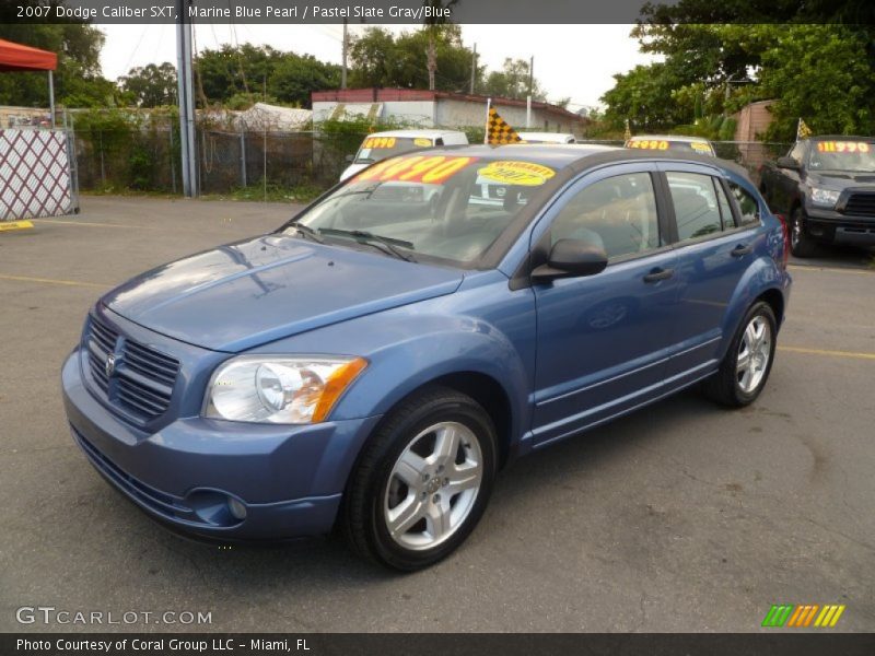 Marine Blue Pearl / Pastel Slate Gray/Blue 2007 Dodge Caliber SXT