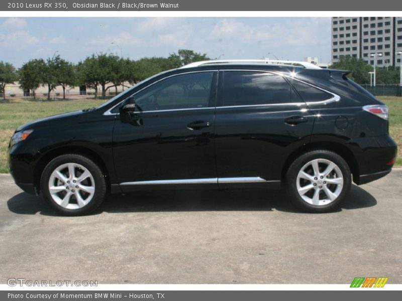Obsidian Black / Black/Brown Walnut 2010 Lexus RX 350