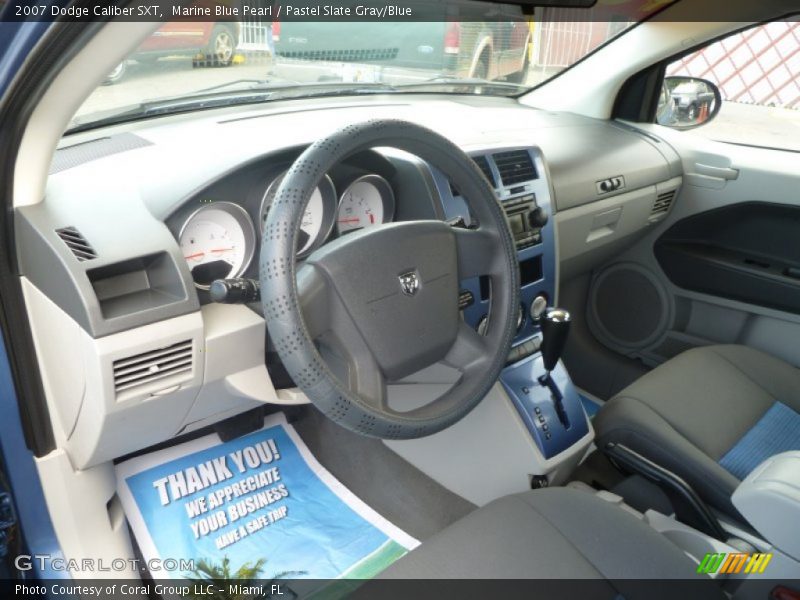 Marine Blue Pearl / Pastel Slate Gray/Blue 2007 Dodge Caliber SXT