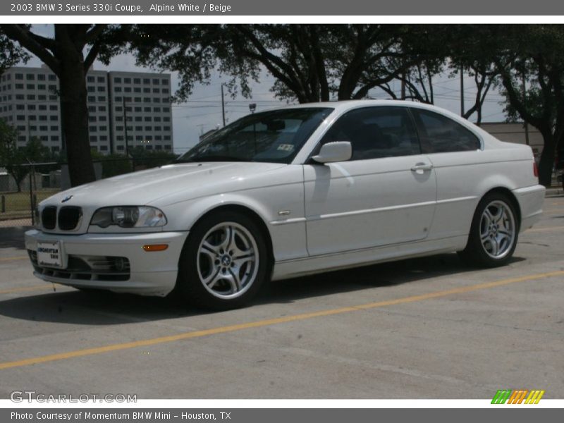 Alpine White / Beige 2003 BMW 3 Series 330i Coupe