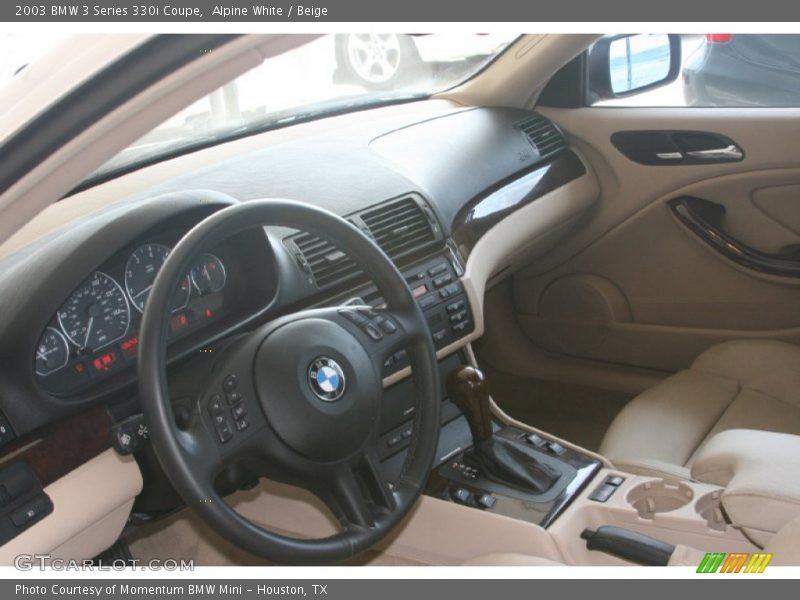 Alpine White / Beige 2003 BMW 3 Series 330i Coupe