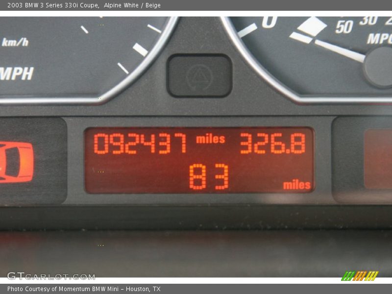 Alpine White / Beige 2003 BMW 3 Series 330i Coupe