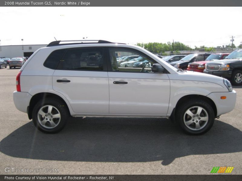 Nordic White / Beige 2008 Hyundai Tucson GLS