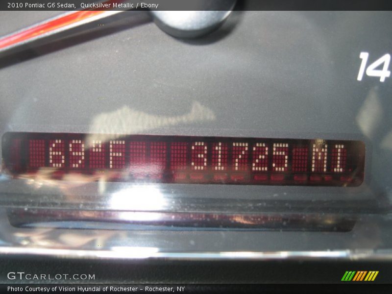 Quicksilver Metallic / Ebony 2010 Pontiac G6 Sedan