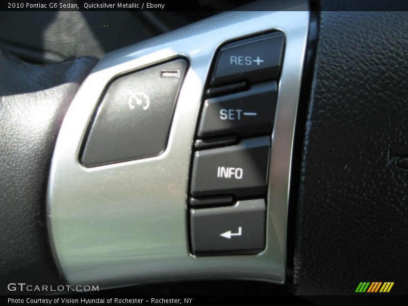 Quicksilver Metallic / Ebony 2010 Pontiac G6 Sedan