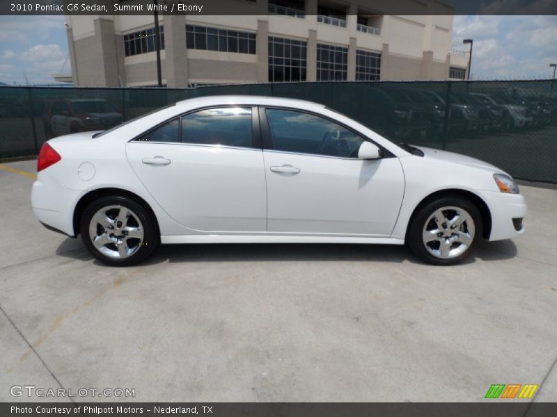 Summit White / Ebony 2010 Pontiac G6 Sedan