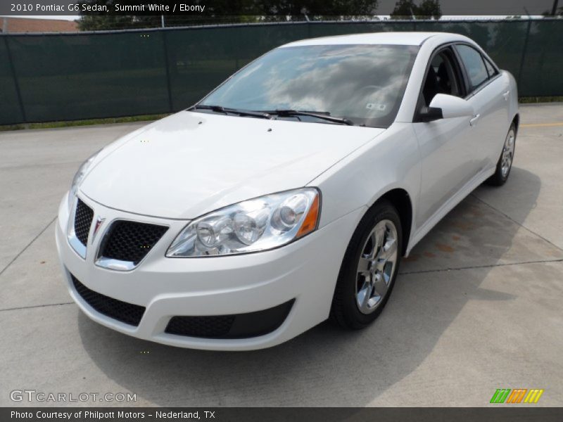 Summit White / Ebony 2010 Pontiac G6 Sedan
