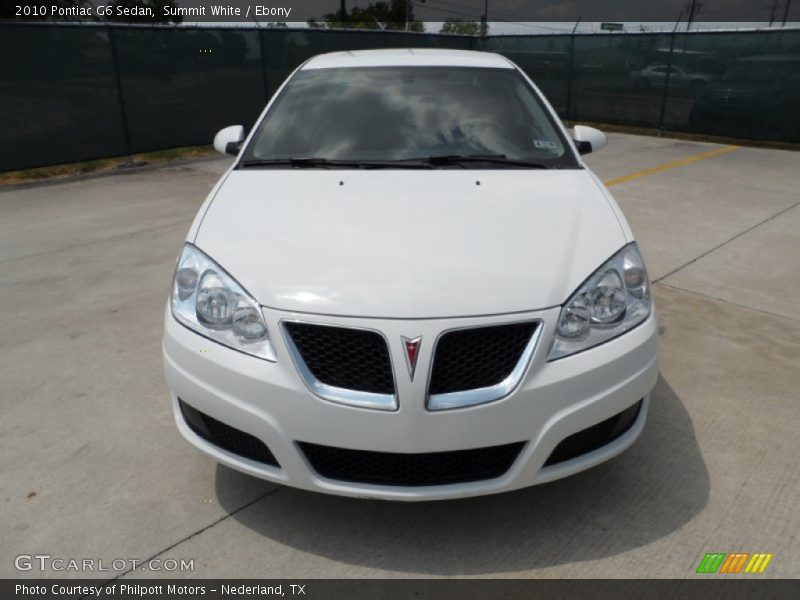 Summit White / Ebony 2010 Pontiac G6 Sedan