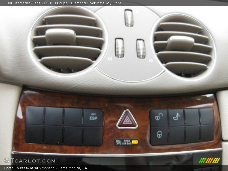 Diamond Silver Metallic / Stone 2008 Mercedes-Benz CLK 350 Coupe