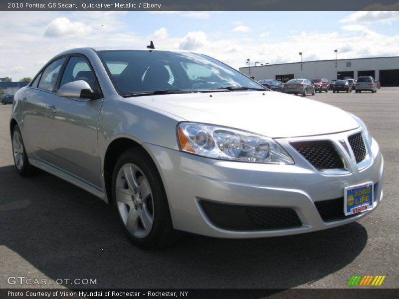 Quicksilver Metallic / Ebony 2010 Pontiac G6 Sedan