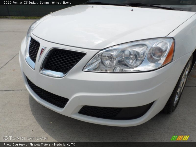 Summit White / Ebony 2010 Pontiac G6 Sedan