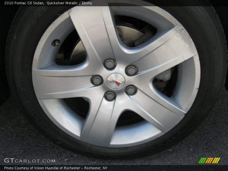 Quicksilver Metallic / Ebony 2010 Pontiac G6 Sedan