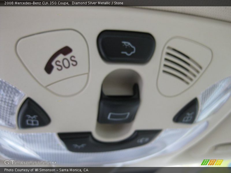 Diamond Silver Metallic / Stone 2008 Mercedes-Benz CLK 350 Coupe