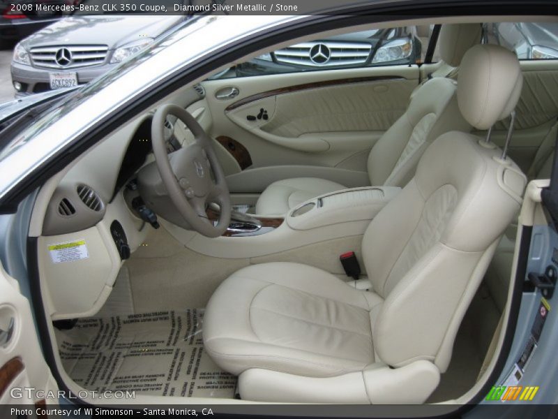 Diamond Silver Metallic / Stone 2008 Mercedes-Benz CLK 350 Coupe