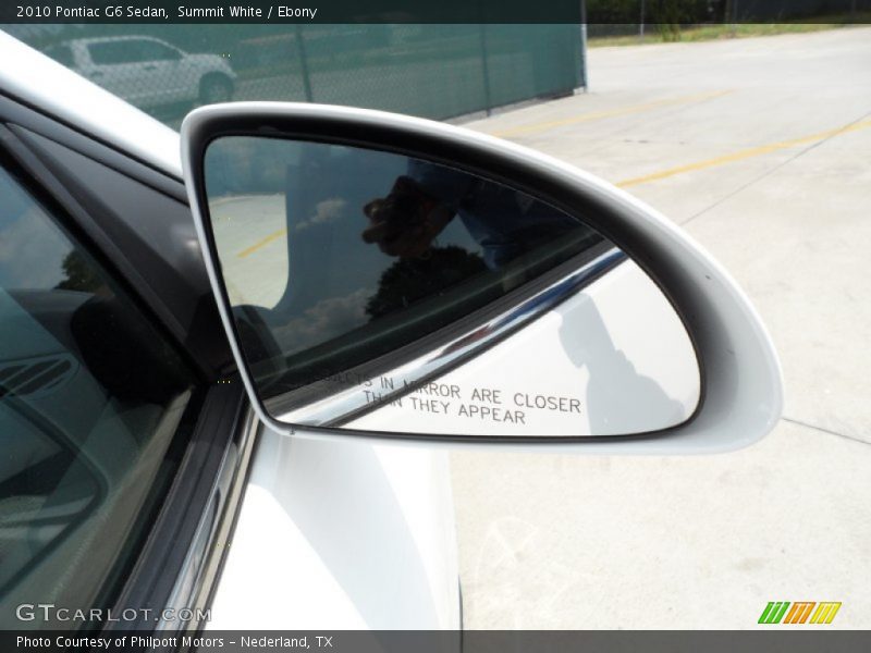 Summit White / Ebony 2010 Pontiac G6 Sedan