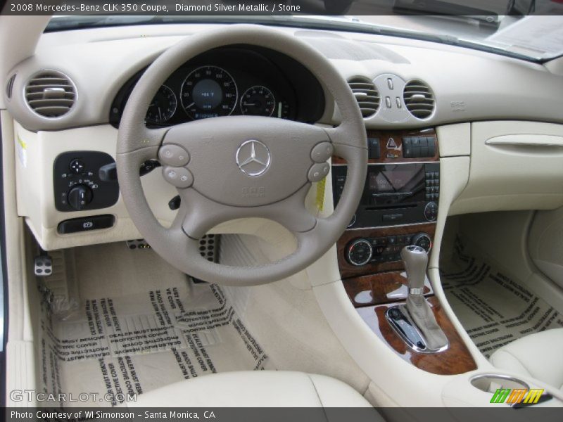 Diamond Silver Metallic / Stone 2008 Mercedes-Benz CLK 350 Coupe