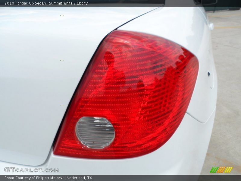 Summit White / Ebony 2010 Pontiac G6 Sedan