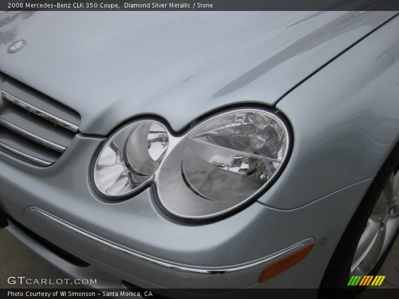 Diamond Silver Metallic / Stone 2008 Mercedes-Benz CLK 350 Coupe