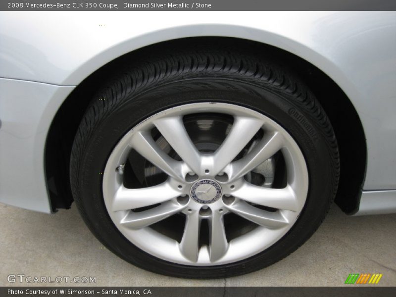 Diamond Silver Metallic / Stone 2008 Mercedes-Benz CLK 350 Coupe