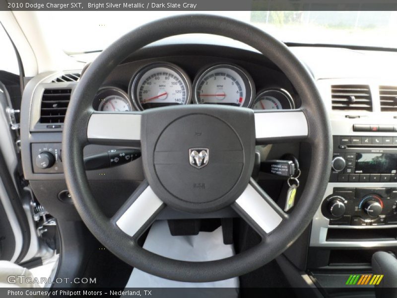 Bright Silver Metallic / Dark Slate Gray 2010 Dodge Charger SXT