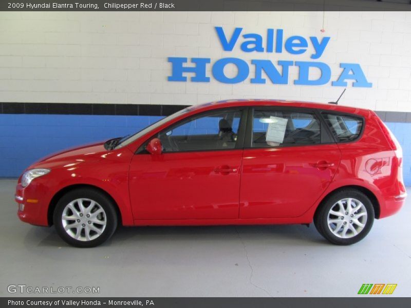 Chilipepper Red / Black 2009 Hyundai Elantra Touring