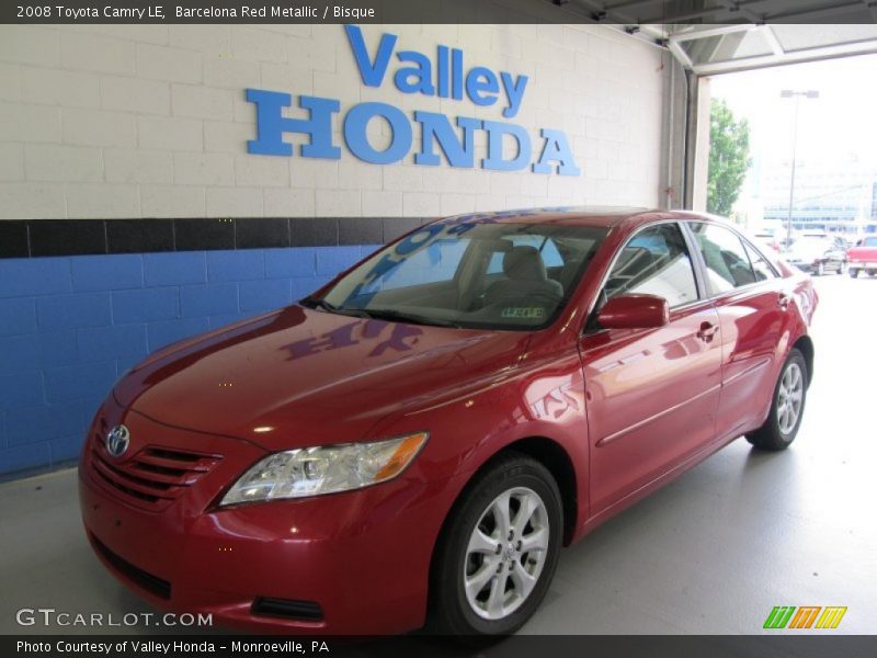 Barcelona Red Metallic / Bisque 2008 Toyota Camry LE