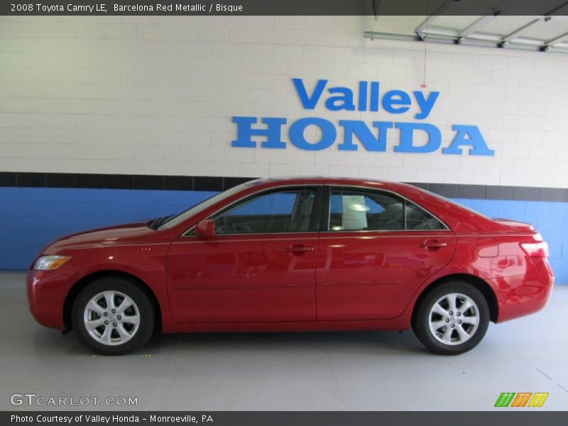 Barcelona Red Metallic / Bisque 2008 Toyota Camry LE