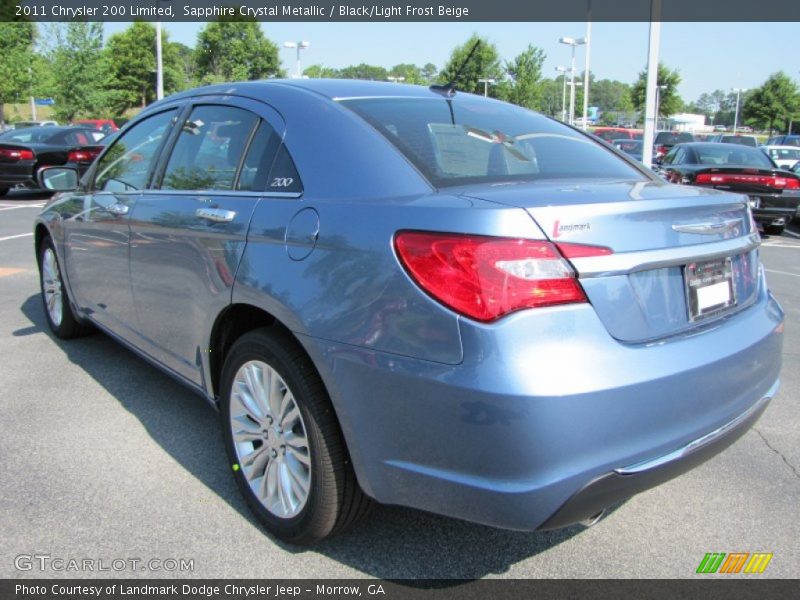Sapphire Crystal Metallic / Black/Light Frost Beige 2011 Chrysler 200 Limited