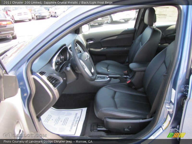 Sapphire Crystal Metallic / Black/Light Frost Beige 2011 Chrysler 200 Limited