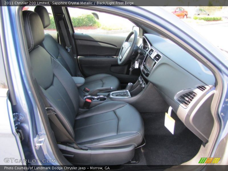 Sapphire Crystal Metallic / Black/Light Frost Beige 2011 Chrysler 200 Limited